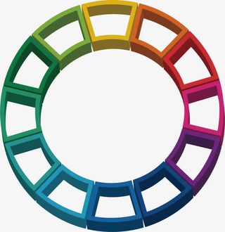 彩色镂空图表免抠