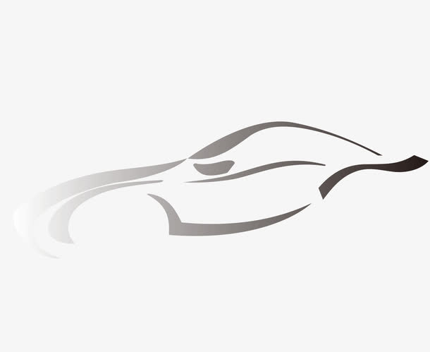 矢量跑车汽车流线PNG图片免抠