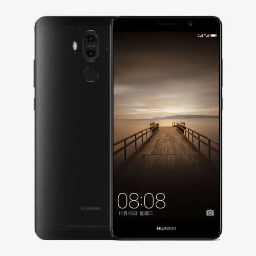 黑色华为Mate9智能手机免抠