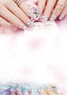 绚丽 美甲样品 美甲海报背景素材高清