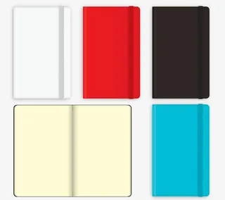 矢量彩色笔记本内页模板免费图片免抠