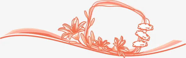 卡通手绘花边框免抠