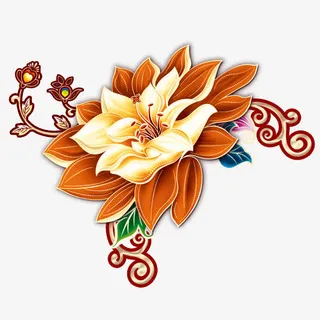 金碧莲花免抠