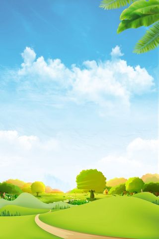 唯美春天风景蓝天白云促销广告背景高清文艺清新背景