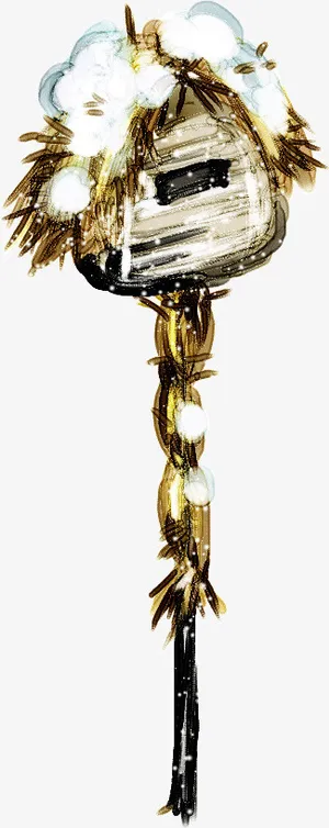 雪中稻草人免抠