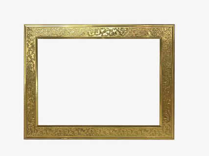 金色奖牌花边边框免抠