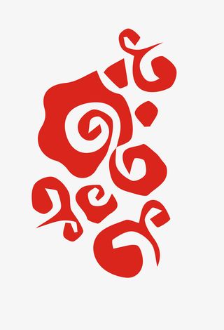 中国风剪纸底纹矢量图案免抠