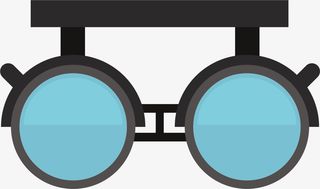 蓝色简约眼科仪器免抠