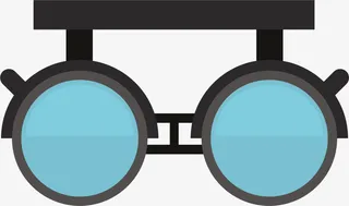 蓝色简约眼科仪器免抠