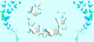 花瓣婚礼梦幻蓝色banner背景高清