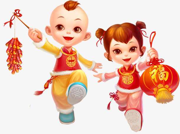 中国年娃娃免抠