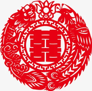 红色剪纸矢量图案免抠 红色剪纸矢量图案免抠
