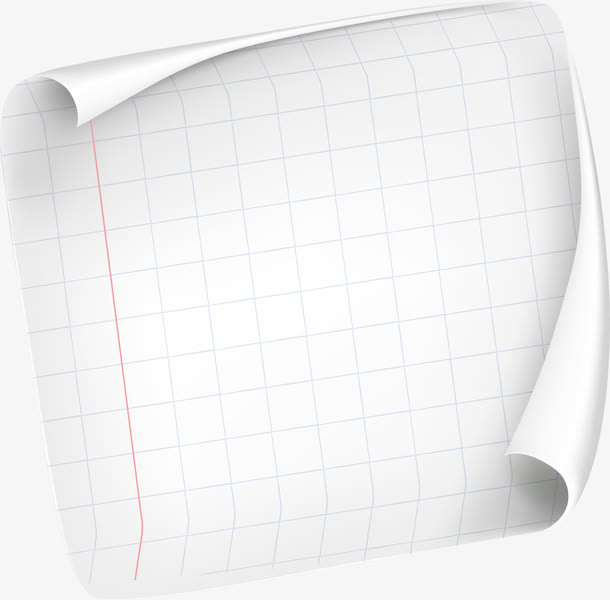 白色简约纸张免抠