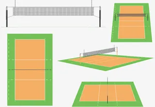 排球场场地免抠