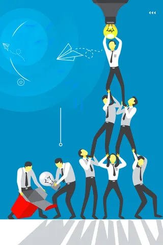 创意招聘卡通背景高清