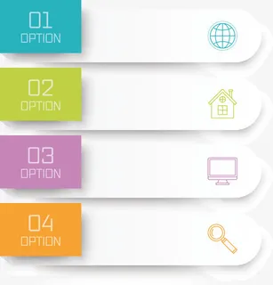 矢量创意设计横向分布目录图免抠