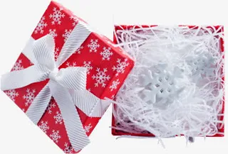 打开的圣诞盒子礼盒免抠