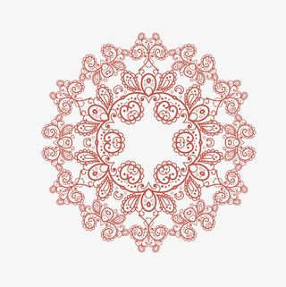 红色花纹背景装饰