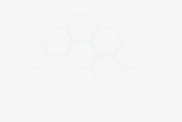 蓝色简约蜂窝格免抠