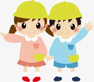 卡通装饰人物介绍海报设计小学生免抠