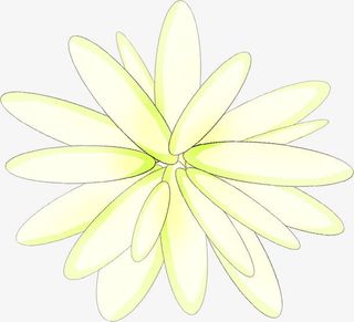 春天清明手绘黄色花朵装饰免抠