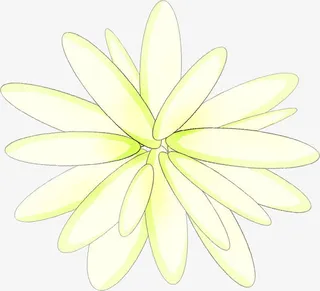 春天清明手绘黄色花朵装饰免抠