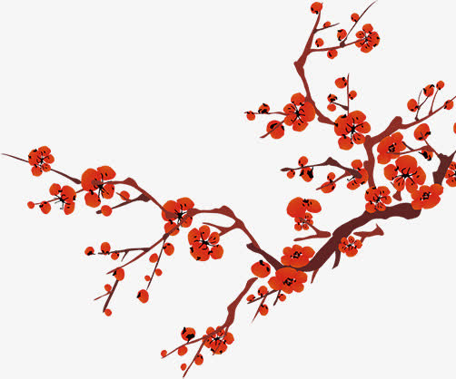 水墨梅花免抠