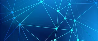 蓝色几何网格纹矢量背景高清