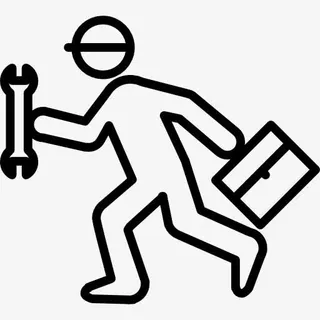 运行维修人用扳手和工具图标免抠