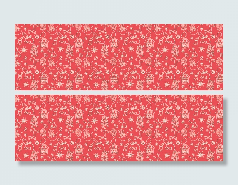 卡通手绘圣诞元素底纹高清