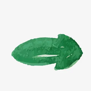 矢量绿色水彩箭头免抠