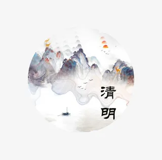 清明背景圆形装饰