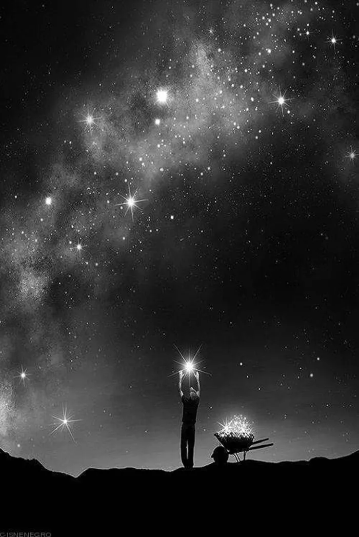 浪漫星空背景高清