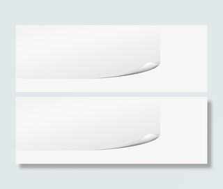 白色简约翻页纸张免抠