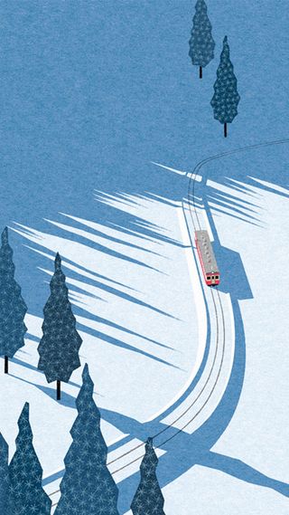 雪原列车H5背景高清