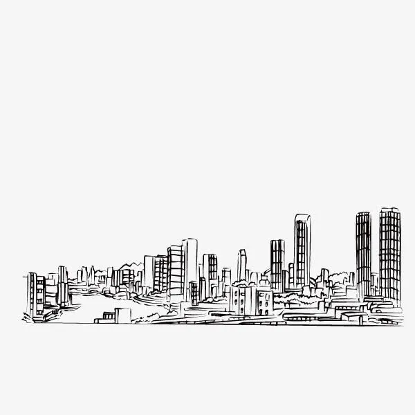 线描城市免抠