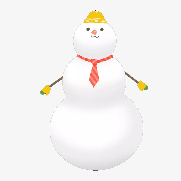 圣诞三球雪人免抠