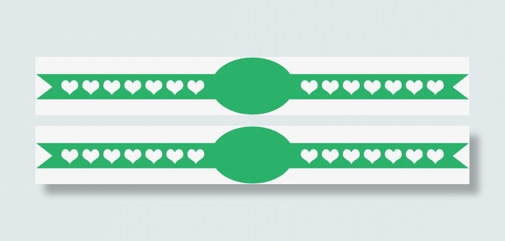 爱心绿色背景标语免抠