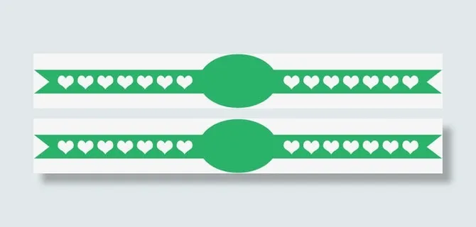 爱心绿色背景标语免抠