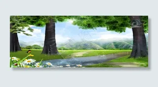 大自然背景海报高清