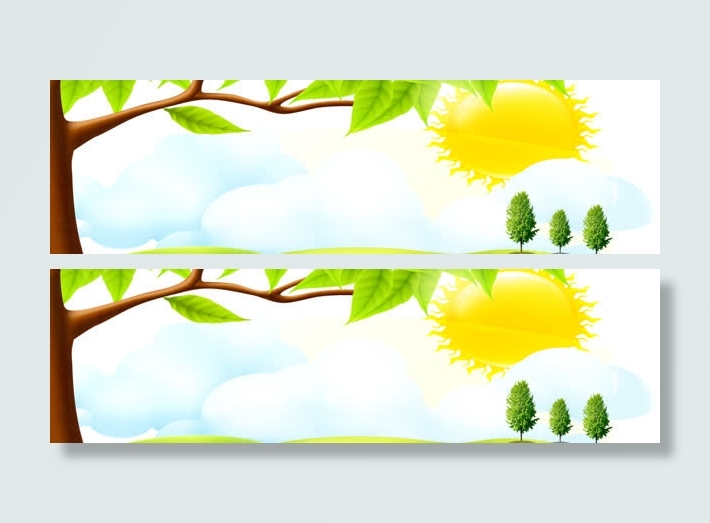 卡通树背景