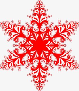红色创意图案装饰免抠