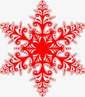红色创意图案装饰免抠
