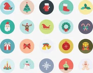 矢量圣诞节图标免抠