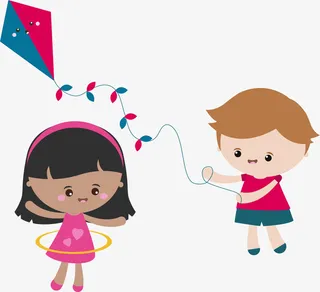 儿童节快乐玩耍的小朋友免抠