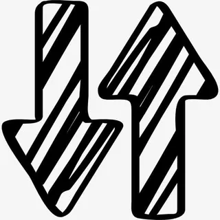 向上和向下的箭头图标免抠