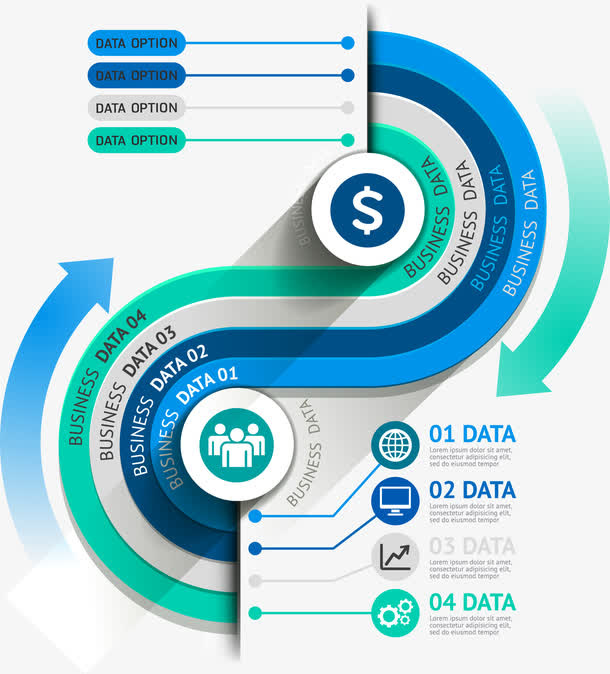 商务信息图表示意图免抠