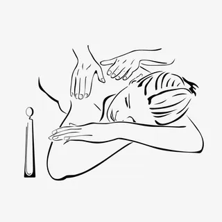 推拿手绘宣传矢量图免抠