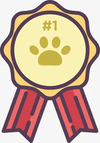 卡通扁平化勋章徽章免抠