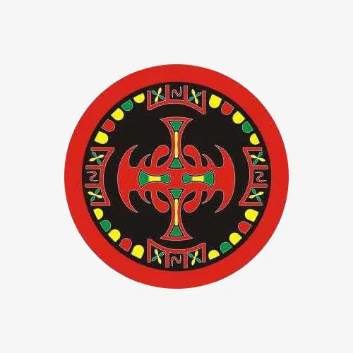 圆形彝族图案免抠